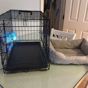 Dog crate and bed bundle 22x14